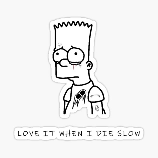 Sad bart Sticker by emxlix