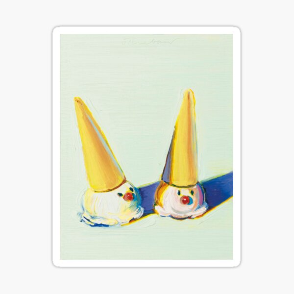 Zwei lustige Zapfen - Wayne Thiebaud Sticker