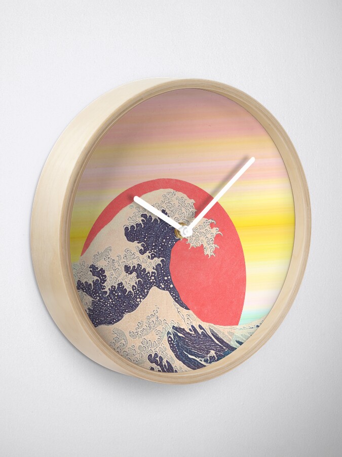 Alternate view of Hokusai revisited Clock