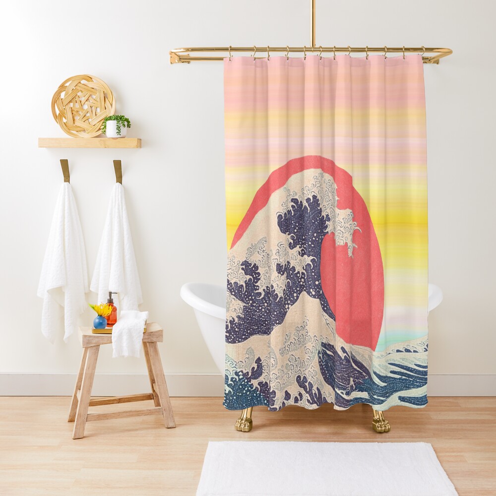 Hokusai revisited Shower Curtain