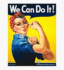 Vintage poster - Rosie the Riveter Photographic Print