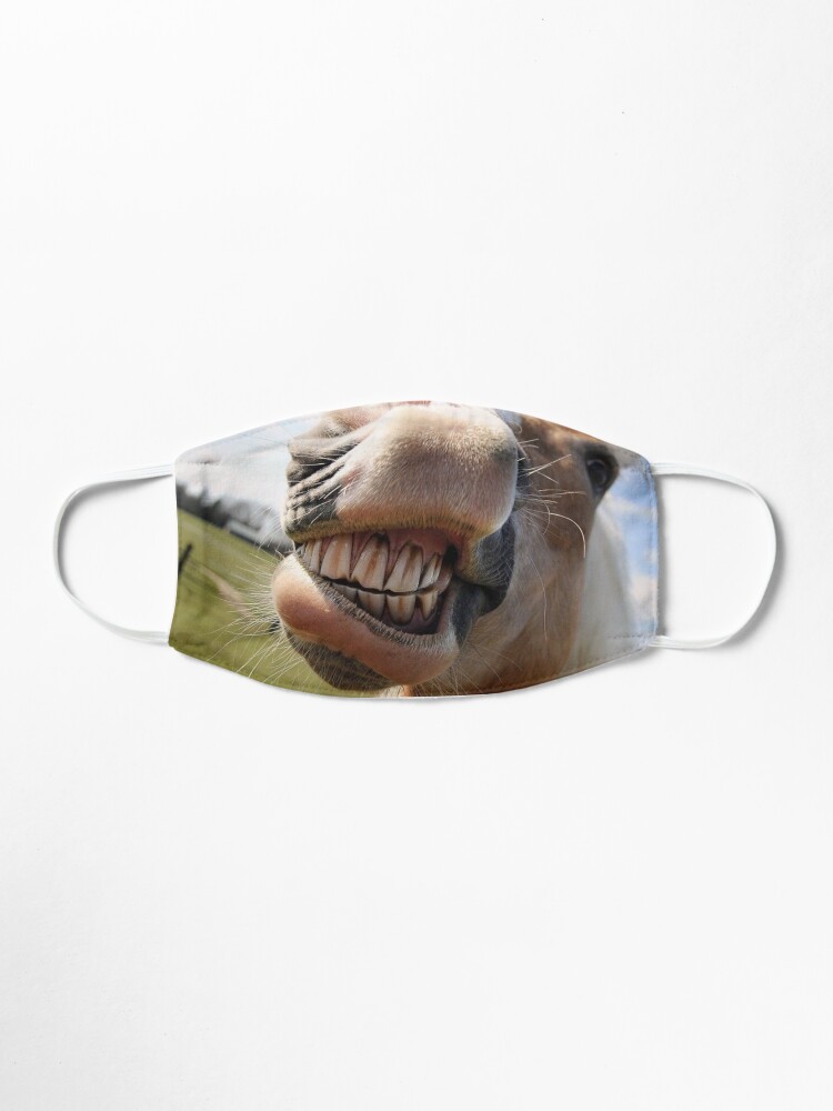 Alternate view of horse laughing Fun Mouth muzzle coronavirus face mask Mask