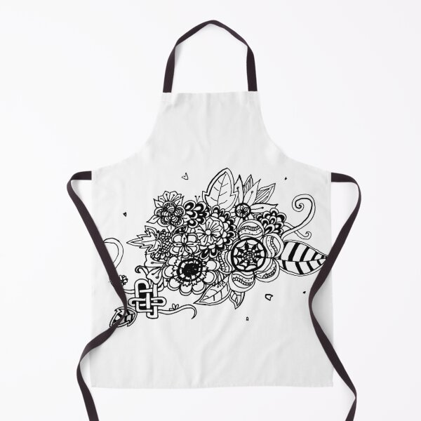 Item preview, Flower garden - Black (Zentangle/ Doodle/ Mandala) designed and sold by CreativityRoams.