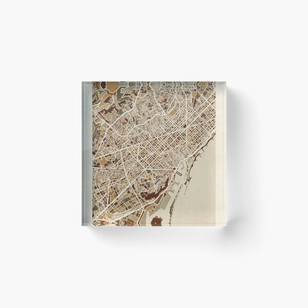 Item preview, Barcelona Spain City Map designed and sold by ArtPrints.