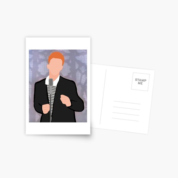 Rick Roll Rick Astley Never Gonna Give You Up Postcard for Sale by lily  vincent