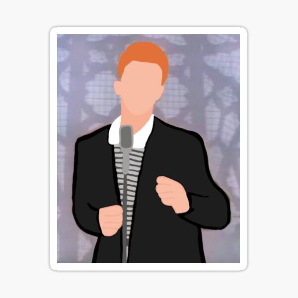 Rickroll (Drawn with Rickrolls) | Sticker