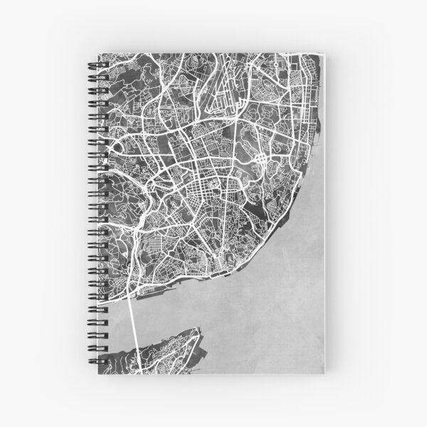 Aperçu de l'œuvre Lisbon Portugal City Map créée et vendue par ArtPrints.