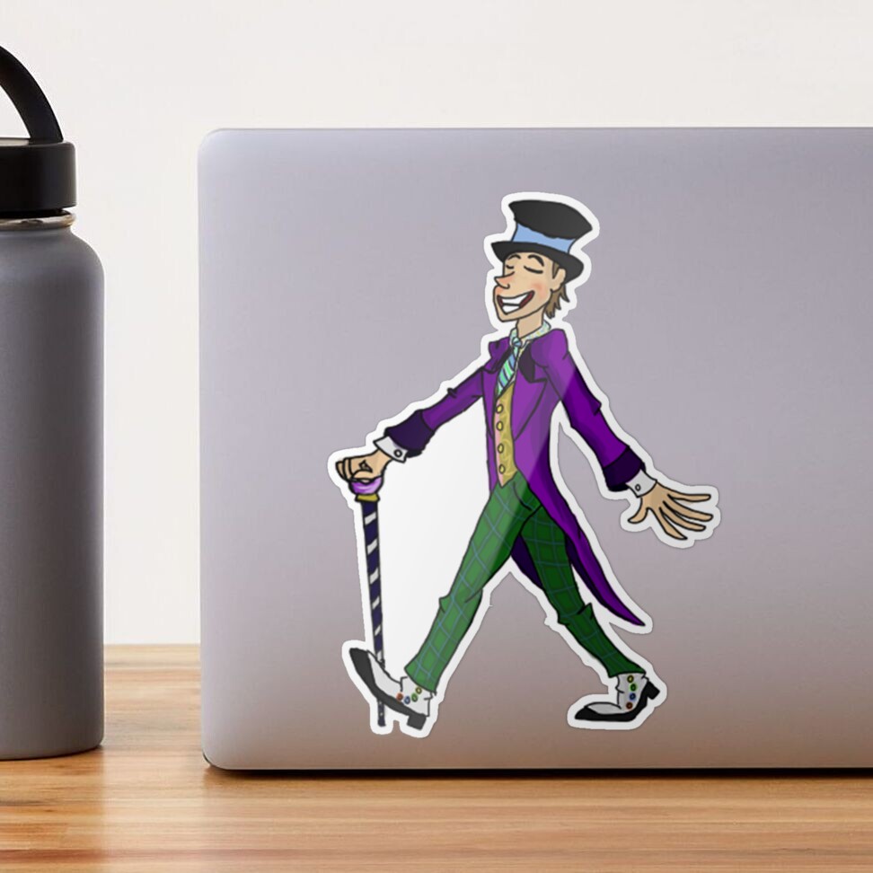 Willy Wonka Walk Sticker for Sale by grossghostuncle