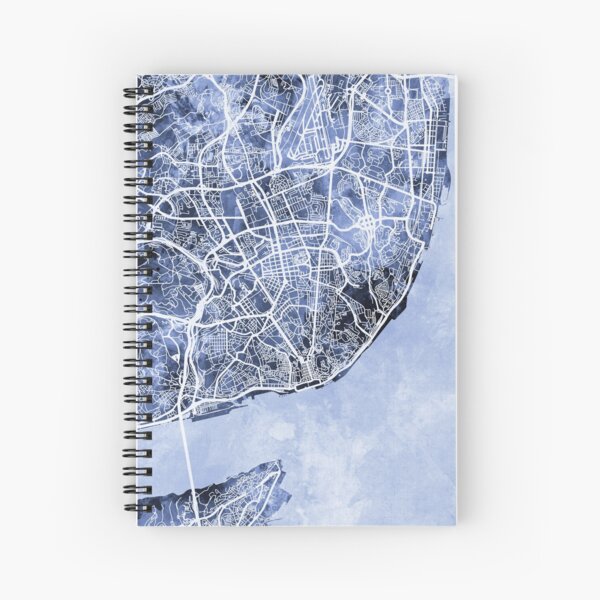 Aperçu de l'œuvre Lisbon Portugal City Map créée et vendue par ArtPrints.