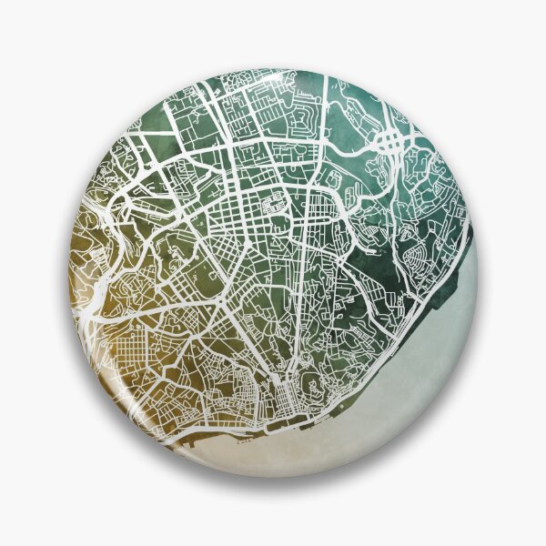 Artikelvorschau, Lisbon Portugal City Map entworfen und verkauft von ArtPrints.