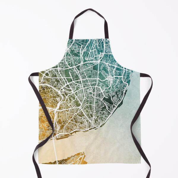 Artikelvorschau, Lisbon Portugal City Map entworfen und verkauft von ArtPrints.