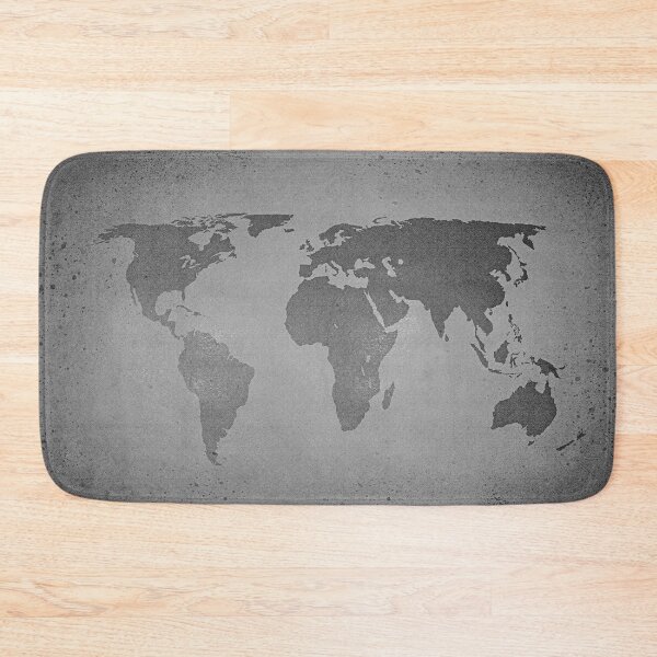 Item preview, Vintage black and white world map designed and sold by steveball.