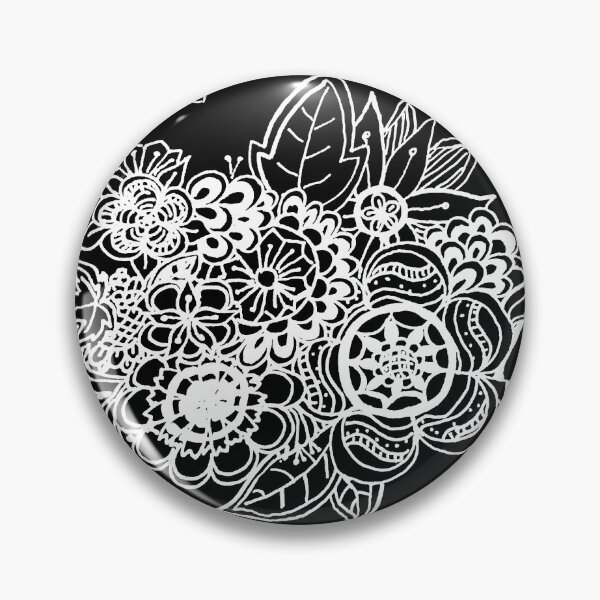 Item preview, Flower garden - White (Zentangle/ Doodle/ Mandala) designed and sold by CreativityRoams.