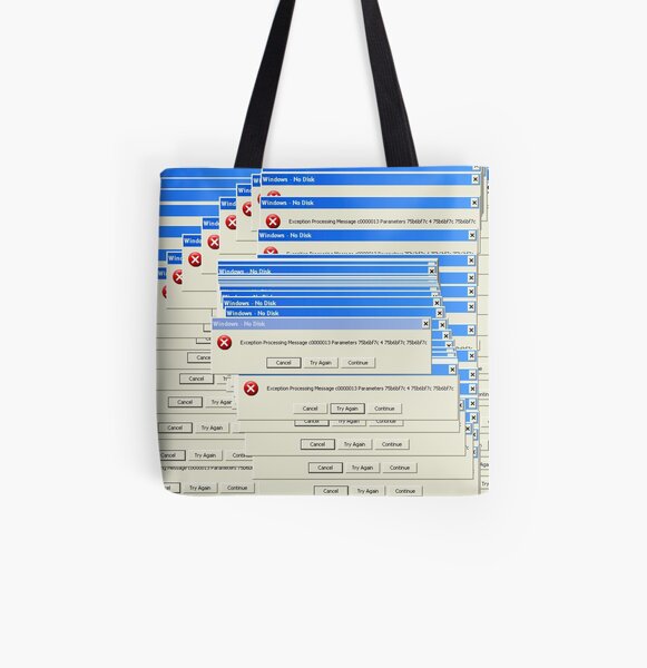 Windows XP Exception All Over Print Tote Bag