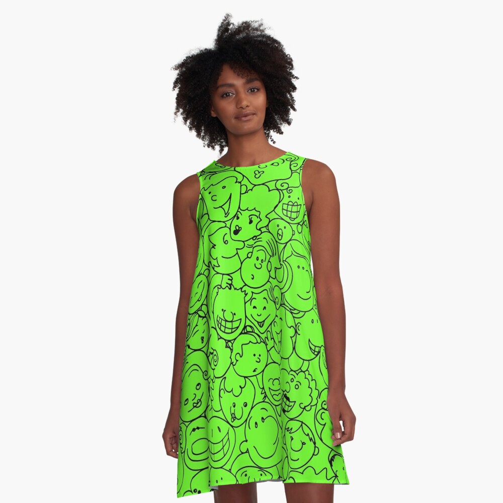 slime green dress