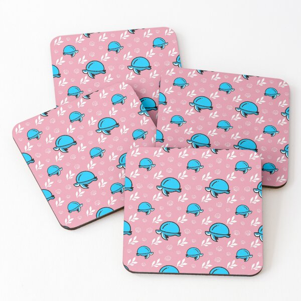 Item preview,  Blue Turtle Tortoise Seashell light pink blush pastachio background designed and sold by BabyPaws.