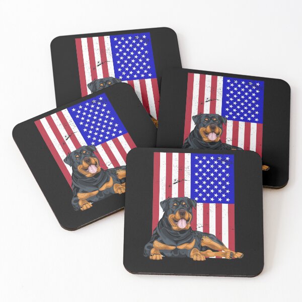 Item preview, US flag Rottweiler designed and sold by bestshirtdesign.