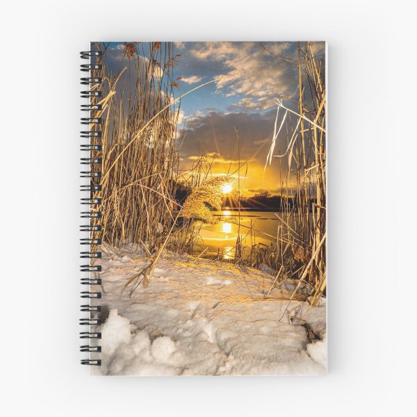 Item preview, Canterbury Stour Lake snowy sunset designed and sold by rogerstanger.