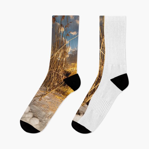 Item preview, Canterbury Stour Lake snowy sunset designed and sold by rogerstanger.