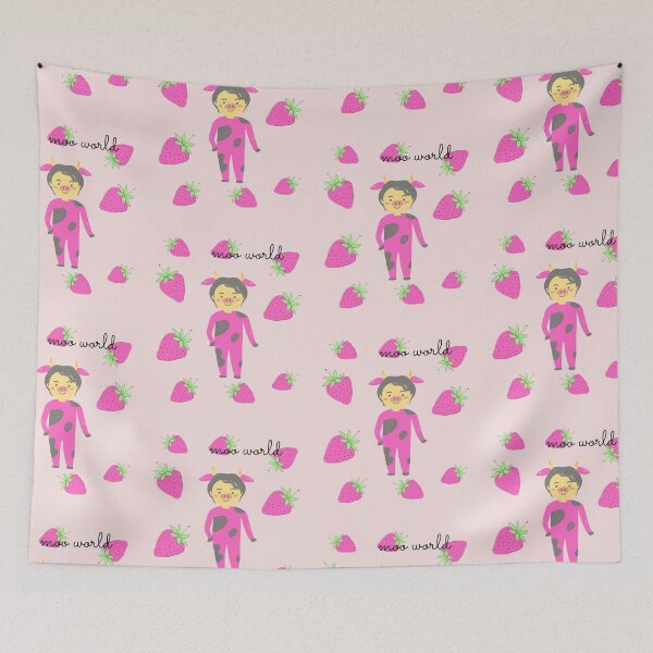 Item preview, Moo world strawberry cow pattern designed and sold by garhoud.