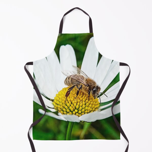 Item preview, Bee on White Camomile - Cute Save the Bees Floral Gift designed and sold by r-silver.