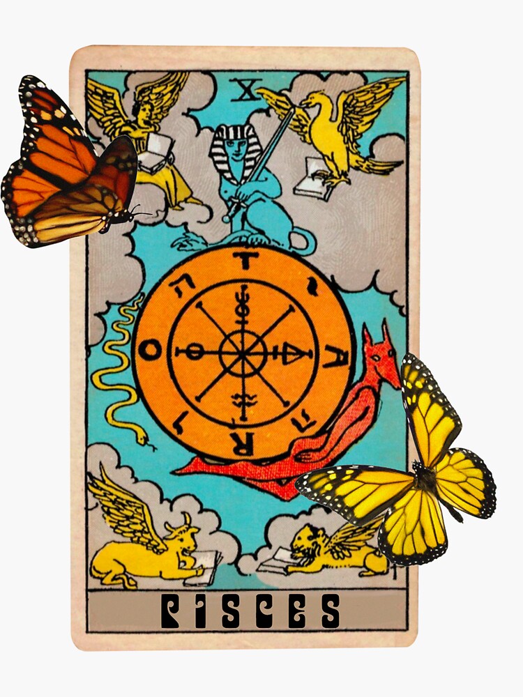 "Pisces Tarot card zodiac sign " Sticker by angelslover Redbubble