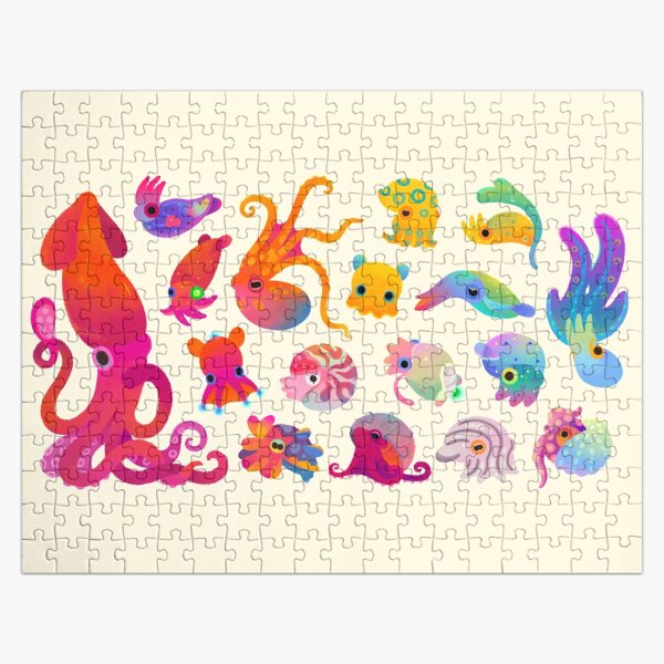 Cephalopod - pastel Jigsaw Puzzle