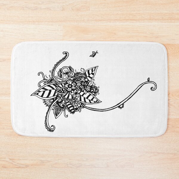Item preview, Summer Flower - Black (Zentangle/ Doodle/ Mandala) designed and sold by CreativityRoams.
