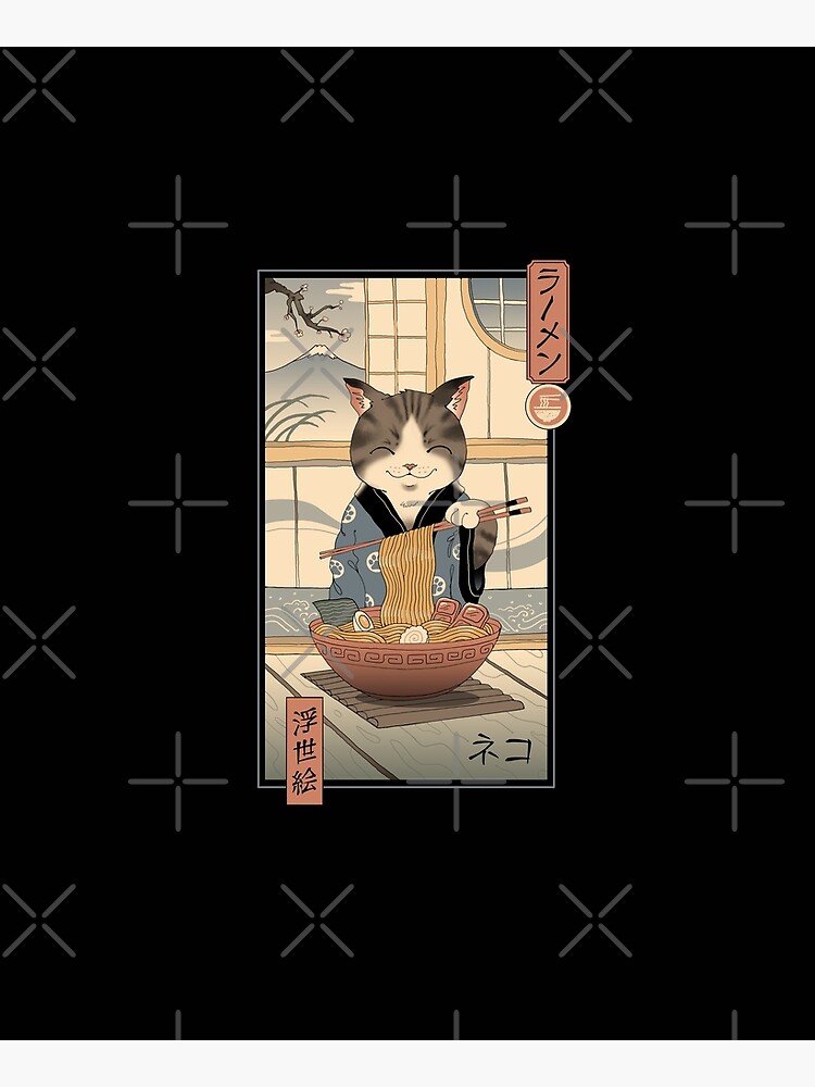 Neko Ramen Ukiyo-e by vincenttrinidad