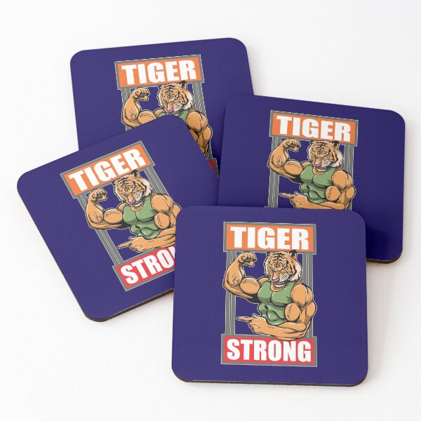 Item preview, Tiger Strong Weightlifter Fitness designed and sold by GriffsGraphix.