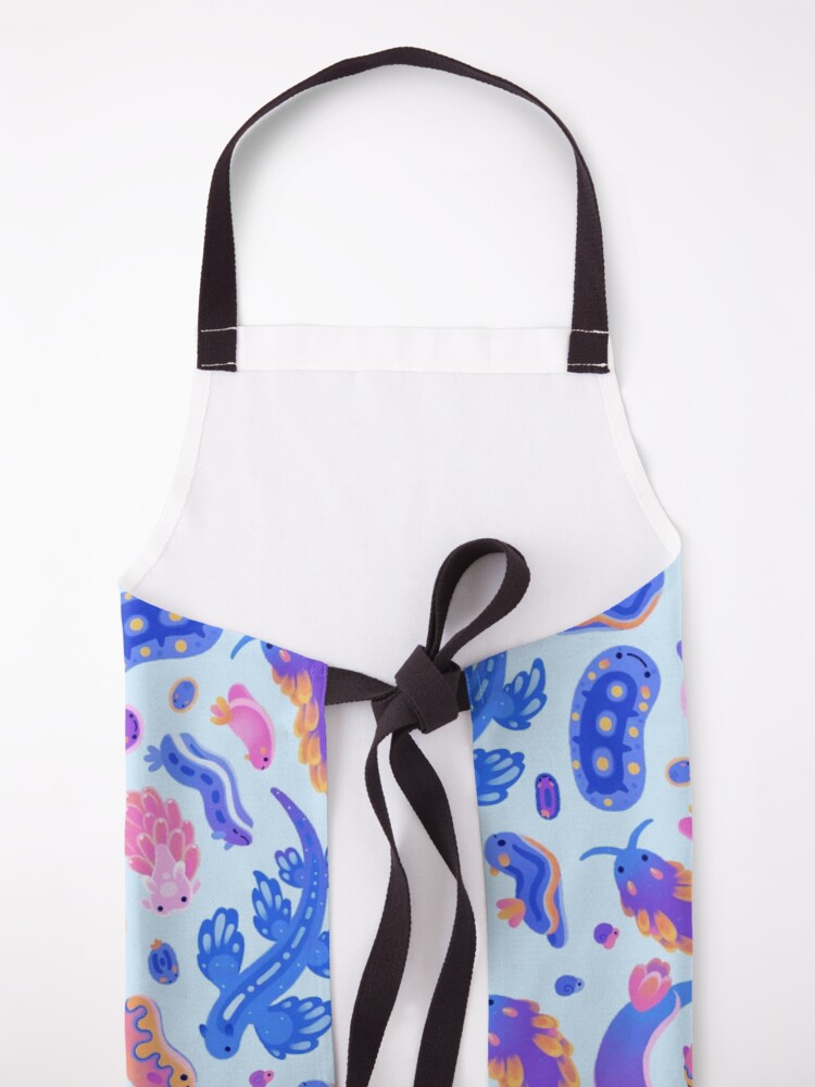 Alternate view of Sea slug - pastel blue Apron