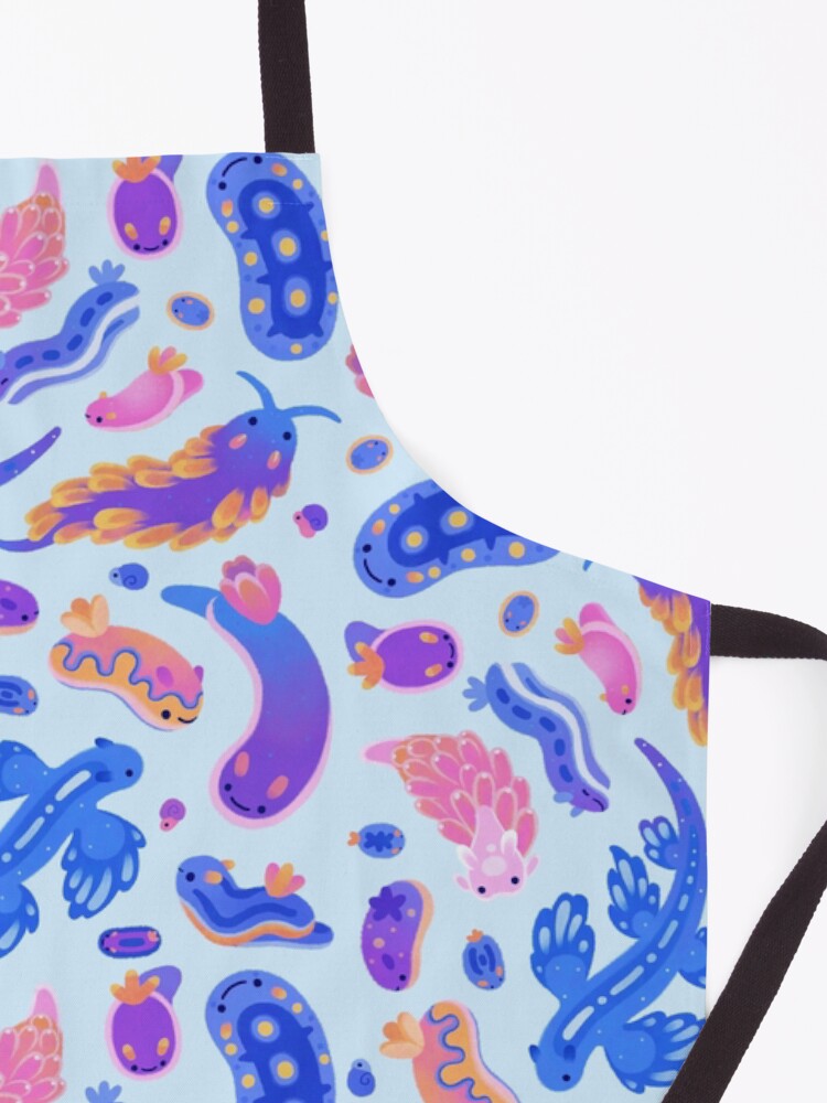 Alternate view of Sea slug - pastel blue Apron