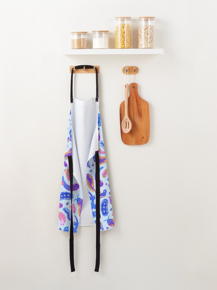 Alternate view of Sea slug - pastel blue Apron