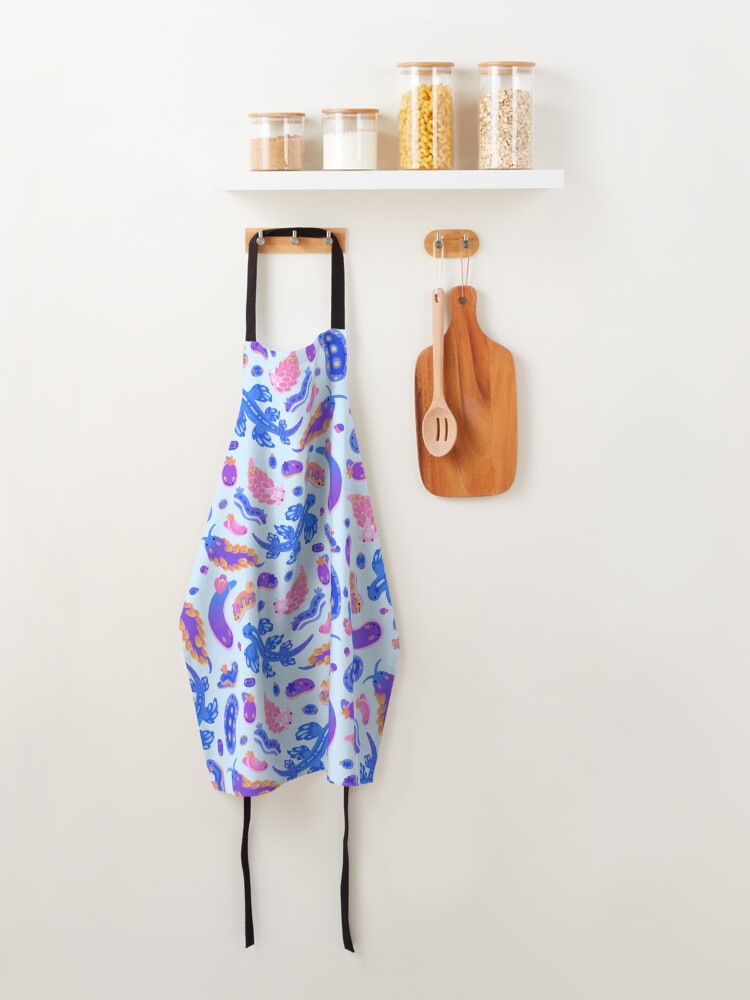 Alternate view of Sea slug - pastel blue Apron