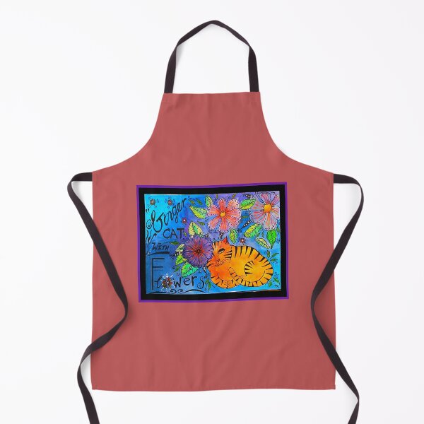 Item preview, Ginger Cat with Flowers designed and sold by PaniaBrown.