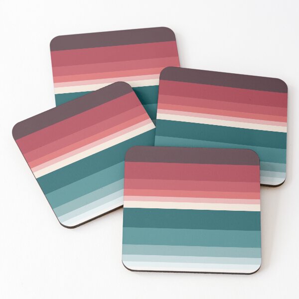 Item preview, HORIZON STRIPE IN RED & TEAL designed and sold by STUDIOFLOW.