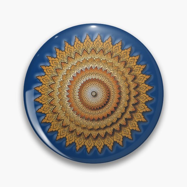Item preview, 3D flower mandala in orange and blue designed and sold by CiniArt.