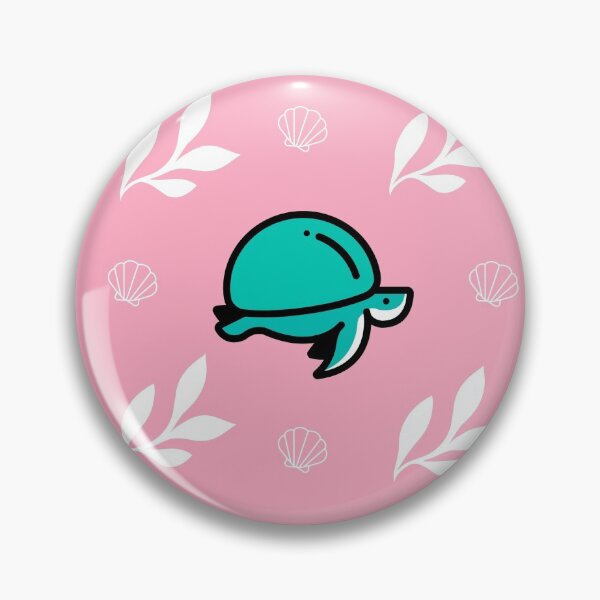 Item preview, Green Turtle Tortoise Seashell  Pink Blish Pastel background designed and sold by BabyPaws.
