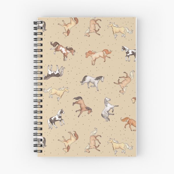 Item preview, Scattered Horses spotty on taupe pattern designed and sold by HazelFisher.