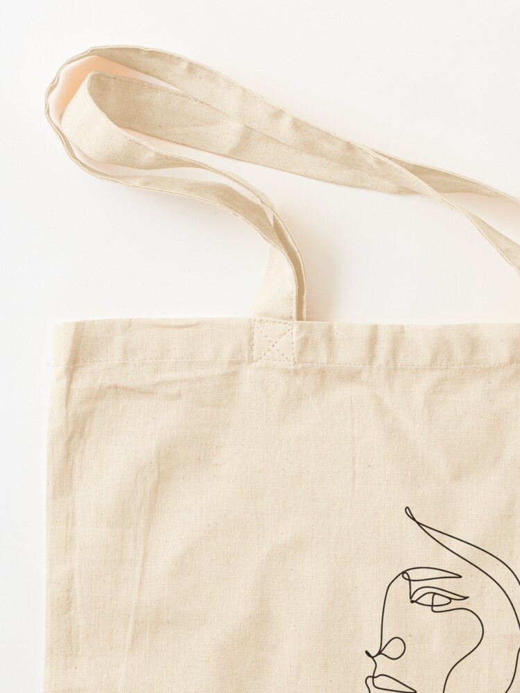 Woman Line Drawing Art Tote Bag for Sale by OneLinePrint