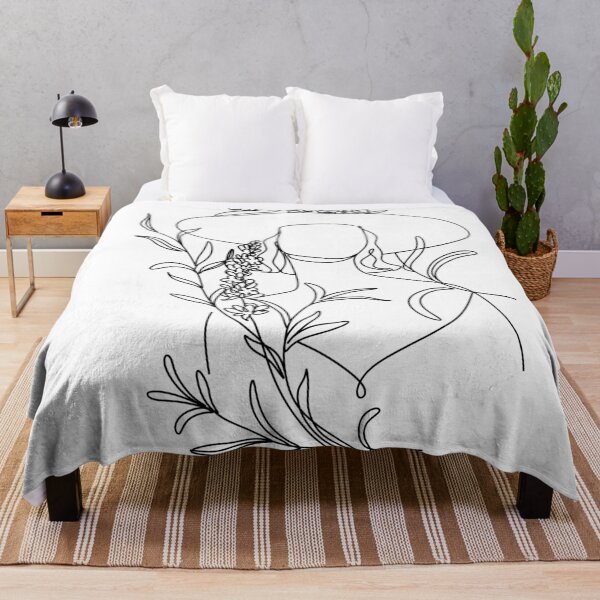 Item preview, Woman with lavender line drawing . Line Art Print designed and sold by OneLinePrint.