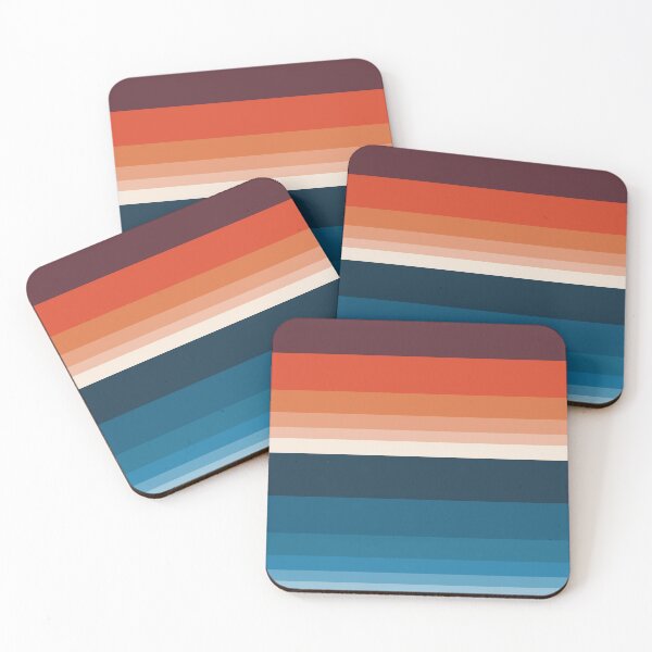 Item preview, HORIZON STRIPE IN ORANGE & BLUE designed and sold by STUDIOFLOW.