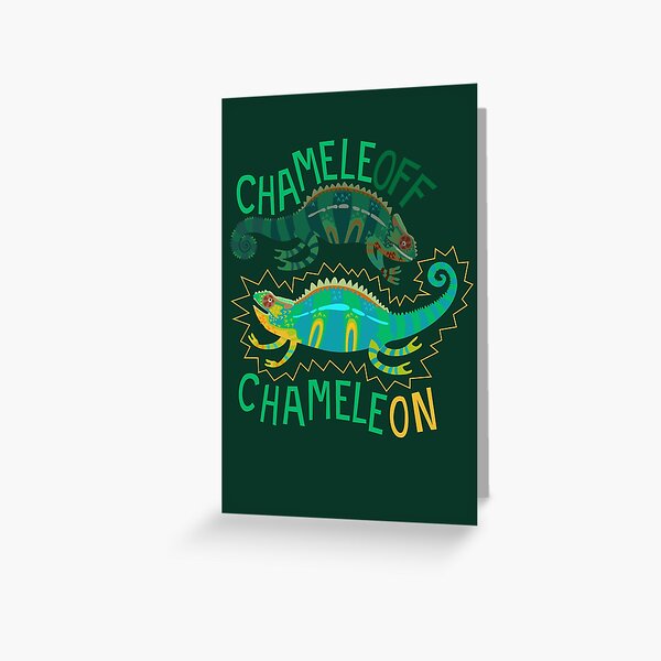 Chameleoff, Chameleon Greeting Card