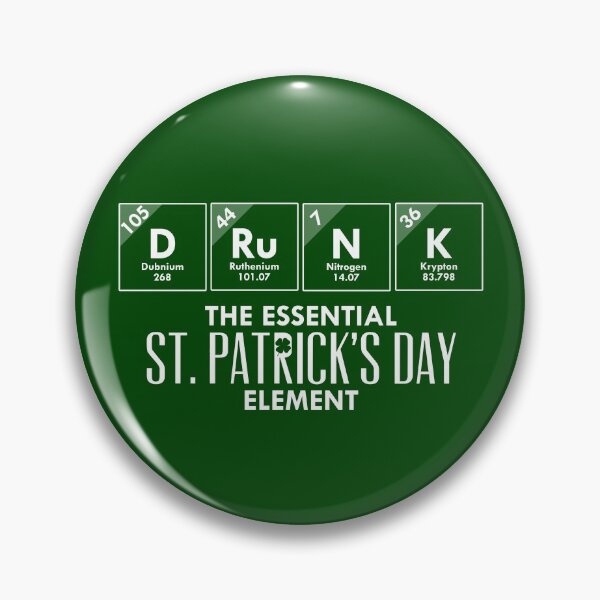 Item preview, Drunk St. Patrick's Day Element Shirt  Chemistry Gear in White designed and sold by DynamicDesign.