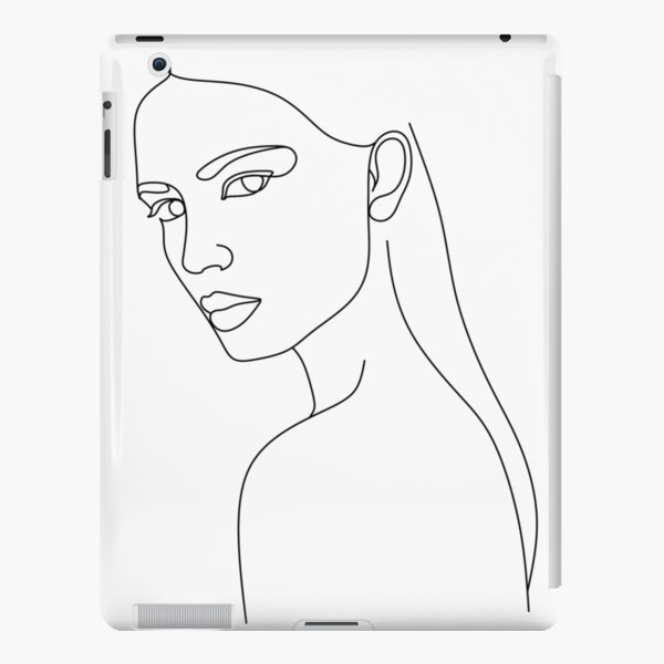 Drawing illustration of girl portrait iPad Case & Skin for Sale by  KholoodIllust