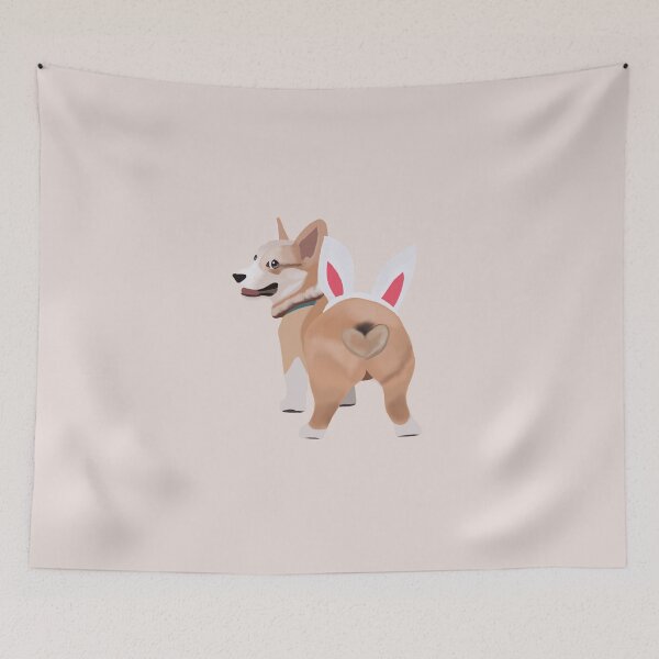Item preview, Playboy Butt Facing Corgi With Bunny Ears With A Heart Shaped Tail designed and sold by kqwdesigns.
