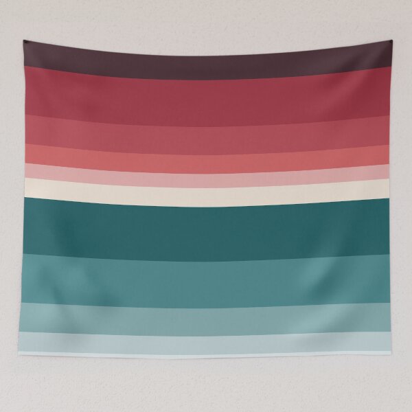 Item preview, HORIZON STRIPE IN RED & TEAL designed and sold by STUDIOFLOW.