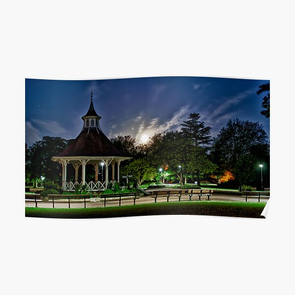 Supermoon Over Chapelfield Gardens Poster