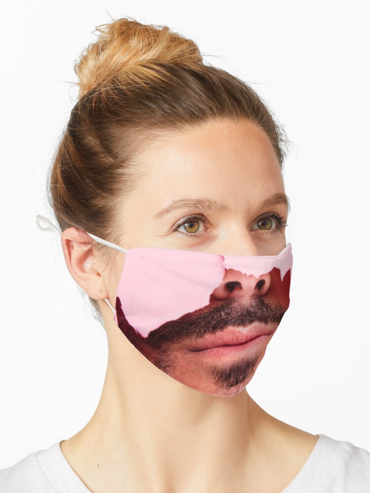 mask with mustache and goatee