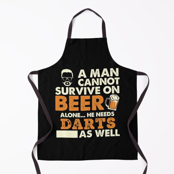 Item preview, A Man Cannot Survive On Beer Alone He Needs Darts As Well designed and sold by Orange Pieces.
